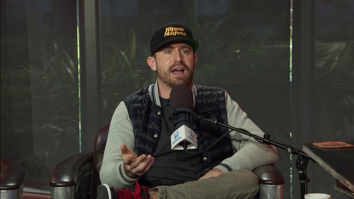 Bob Menery in a Ripper Magoo’s hat on the Rich Eisen Show
