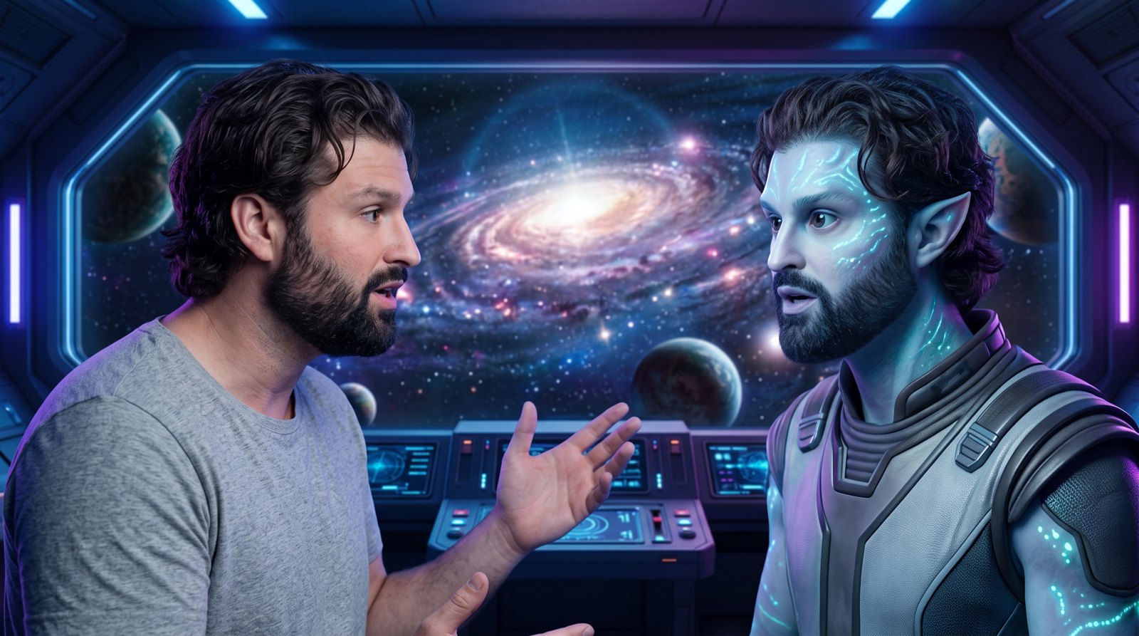Me meeting my clone in another galaxy